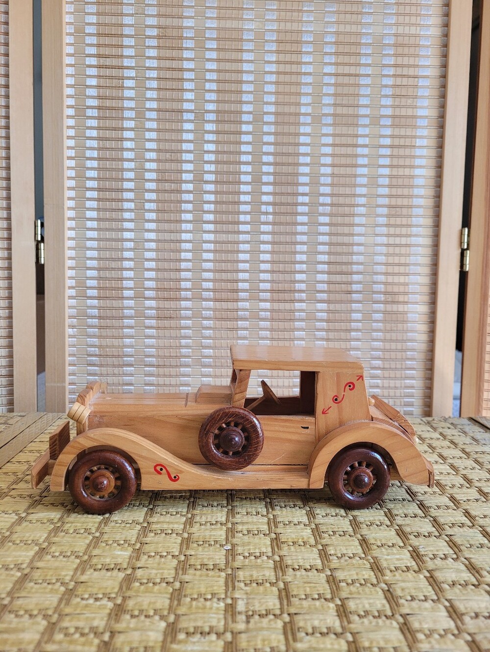 Wooden Classic Toy Car - Natural Wood Finish